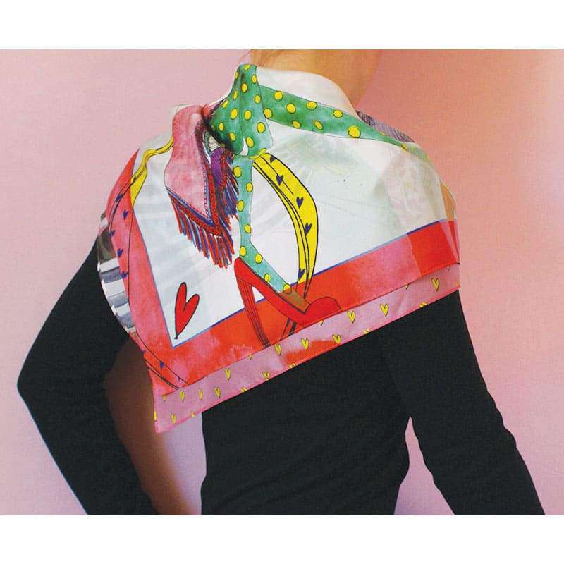 Foulard En Soie · Coquelicot Bohème Trésor Ethnique