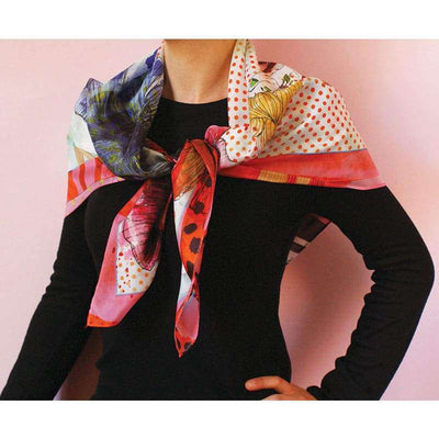 Foulard En Soie · Coquelicot Bohème Trésor Ethnique