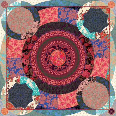 Foulard En Soie · Ornements Dorient (Rose) Trésor Ethnique