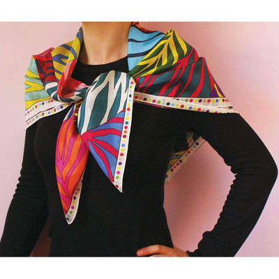 Foulard En Soie · Feu Primitif Trésor Ethnique