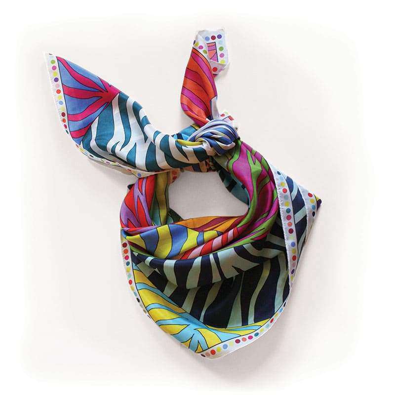 Foulard En Soie · Feu Primitif Trésor Ethnique