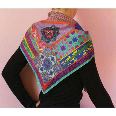 Foulard En Soie · Rose Bohème Trésor Ethnique