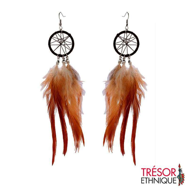 Boucles Doreilles Attrape-Rêves Trésor Ethnique