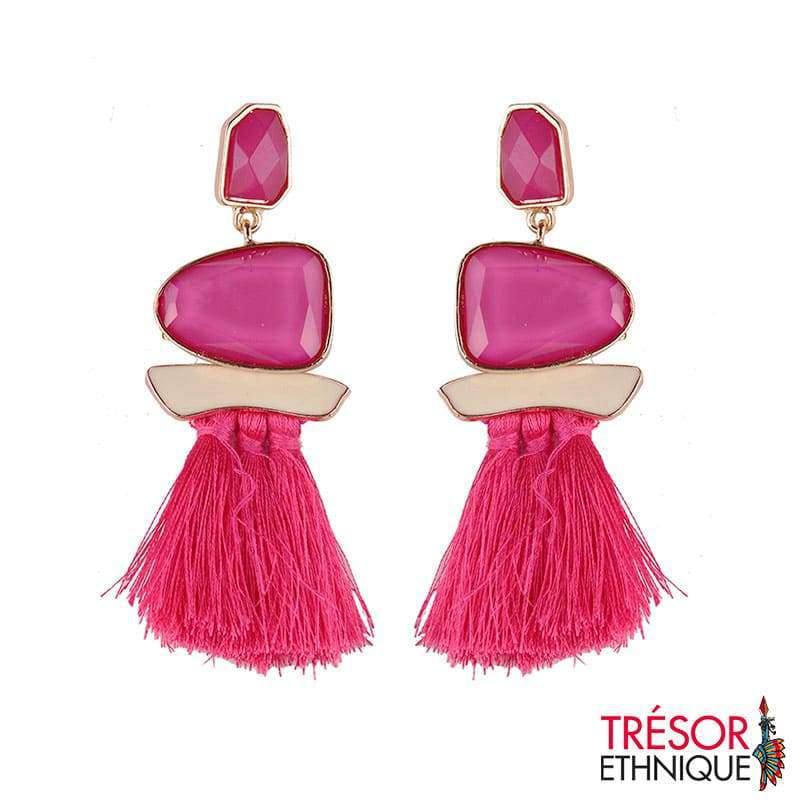 Boucles Doreilles Pierres De Légende Iolite Trésor Ethnique