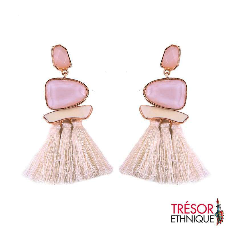 Boucles Doreilles Pierres De Légende Opale Trésor Ethnique