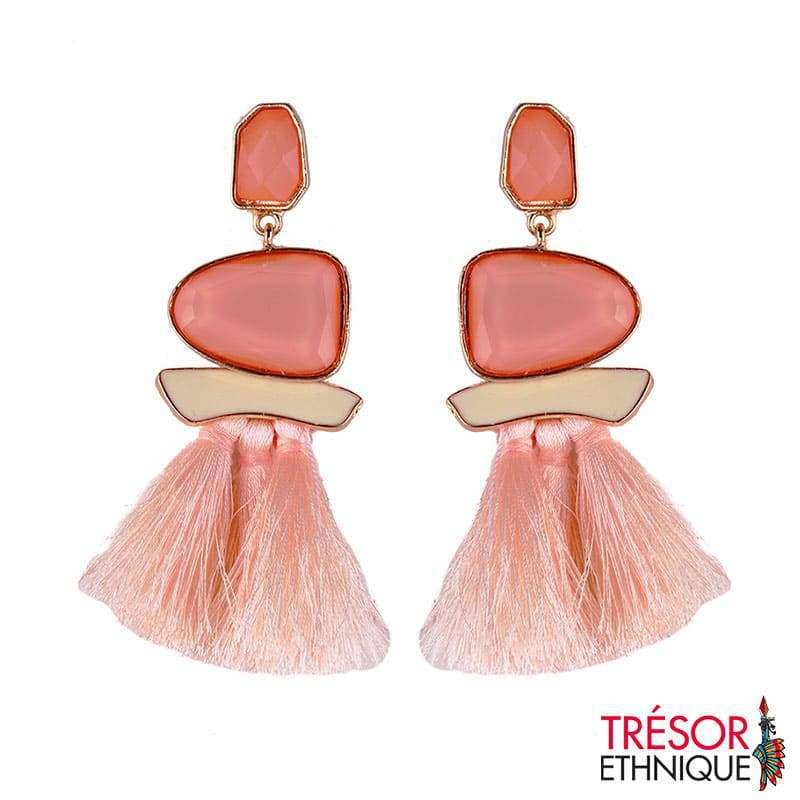 Boucles Doreilles Pierres De Légende Pierre De Lune Trésor Ethnique