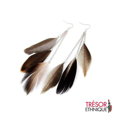 Boucles Doreilles Charme De Squaw Naturel Trésor Ethnique