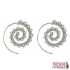 Boucles Doreilles Cur Spiralé Argent Trésor Ethnique