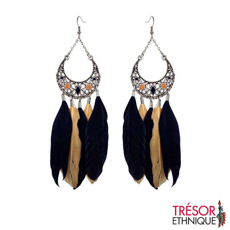 Boucles Doreilles Croissant De Lune Trésor Ethnique