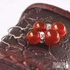 Boucles Doreilles En Cristaux Vertueux Lithothérapie Agate Rouge Trésor Ethnique