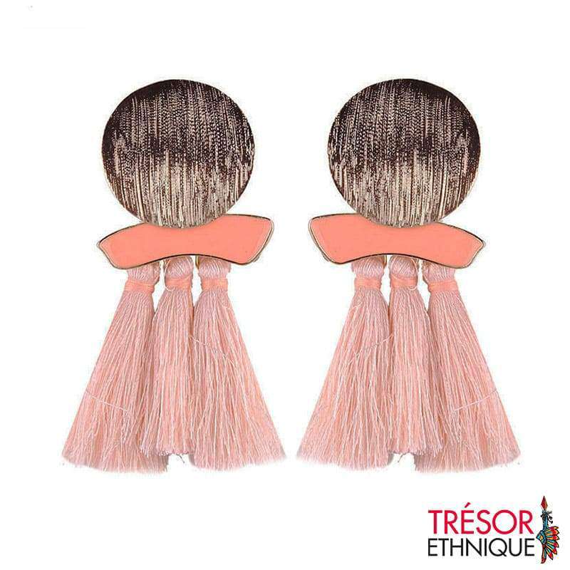 Boucles Doreilles Macramé Nymphe Trésor Ethnique