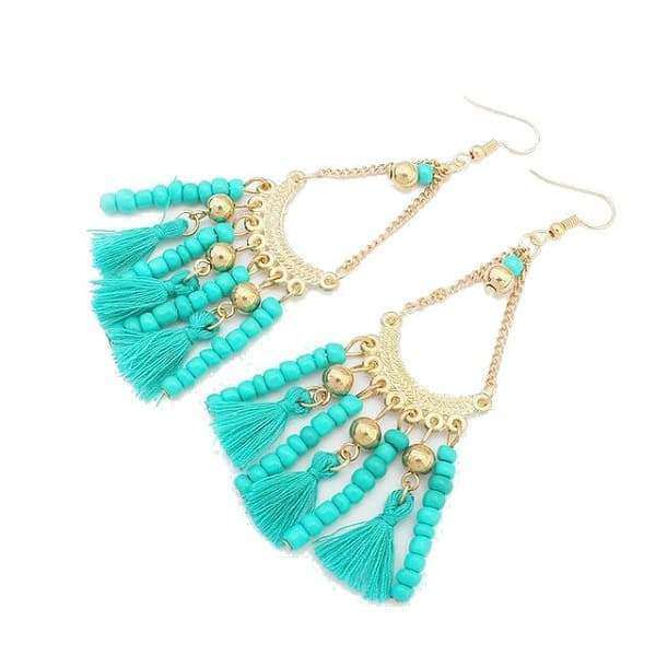 Boucles Doreilles Perle De Laine Innocence Trésor Ethnique