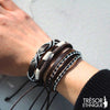 Bracelet Homme MultiCouches Vintage - Cuir & Tressé à la Main