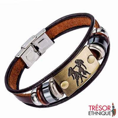 Bracelet Homme avec Fermoir - 12 Signes du Zodiaque