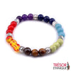 Bracelet En Pierres Naturelles 7 Chakras Multicolore Trésor Ethnique