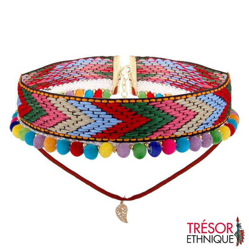 Choker Tissé Berbère Trésor Ethnique