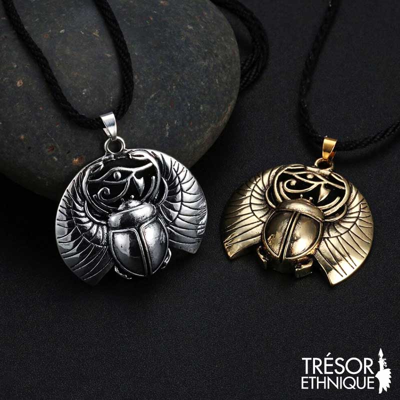 Collier égyptien : Œil d'Horus - Amulette Trésor Ethnique