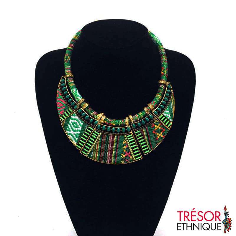 Collier Traditionnel De Cérémonie Malachite Trésor Ethnique