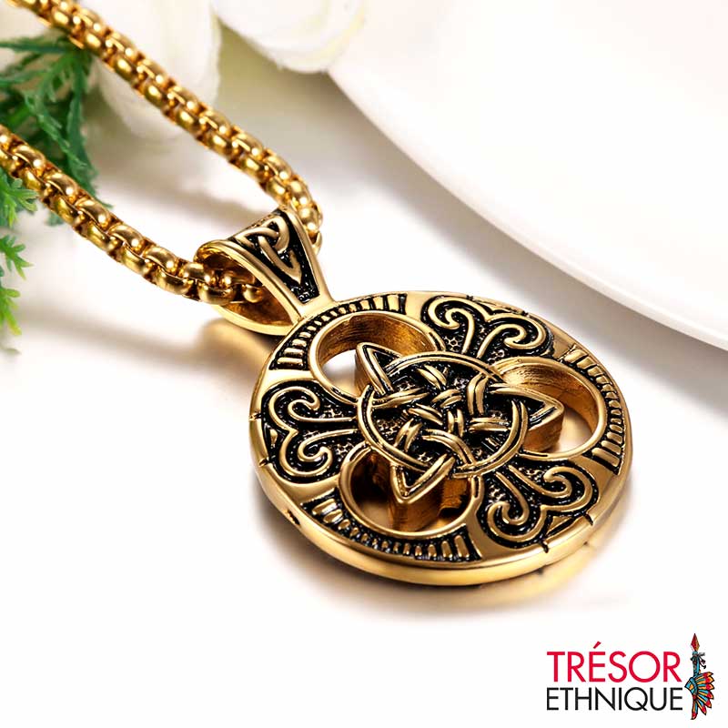 Pendentif Triquetra - Trinité Magique Trésor Ethnique