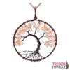 Pendentif Arbre De Vie En Pierres Naturelles Citrine Trésor Ethnique