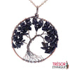 Pendentif Arbre De Vie En Pierres Naturelles Sable Bleu Trésor Ethnique