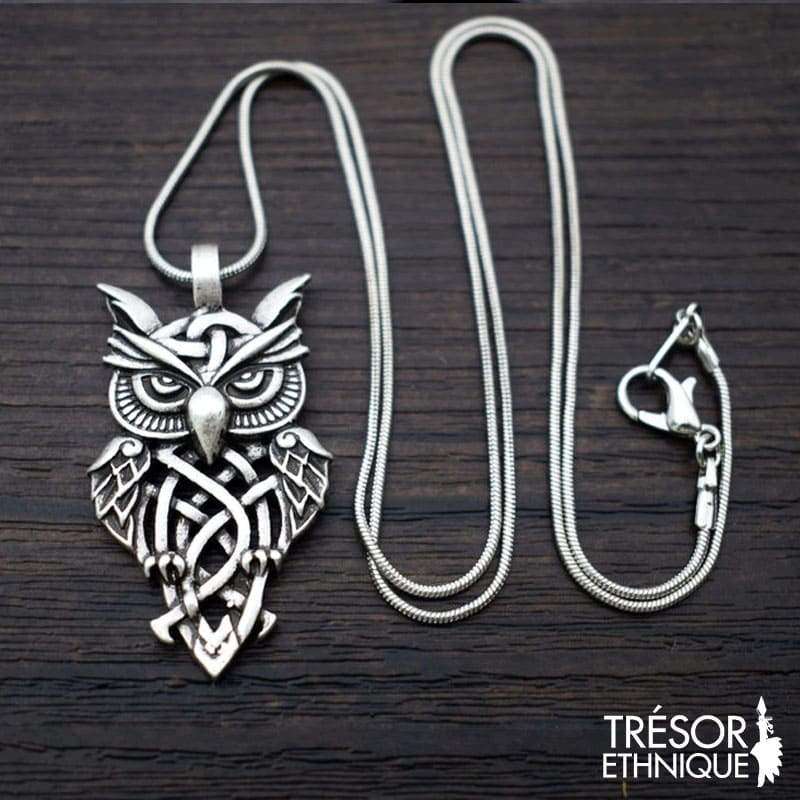 Pendentif Hibou Lunatique Chaîne De Serpent Trésor Ethnique