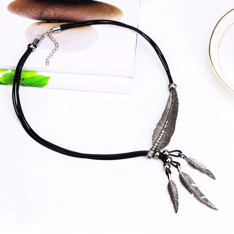 Pendentif Aux Plumes Dor Argent Trésor Ethnique