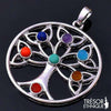 Pendentif Reiki 7 Chakras Arbre De Vie Trésor Ethnique