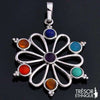 Pendentif Reiki 7 Chakras Lotus Trésor Ethnique