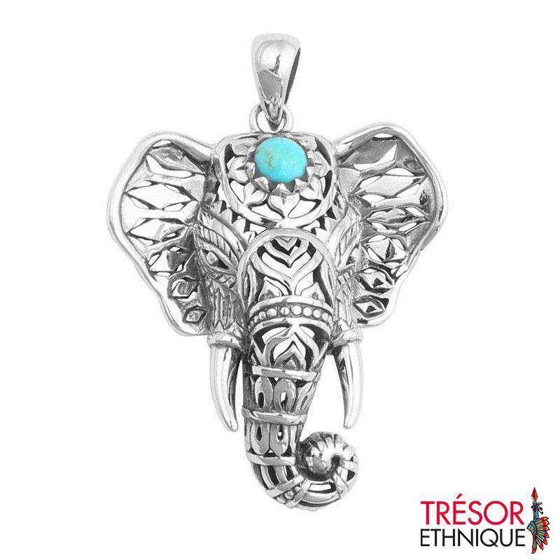 Pendentif Tête Éléphant Du Dieu Ganesh Trésor Ethnique