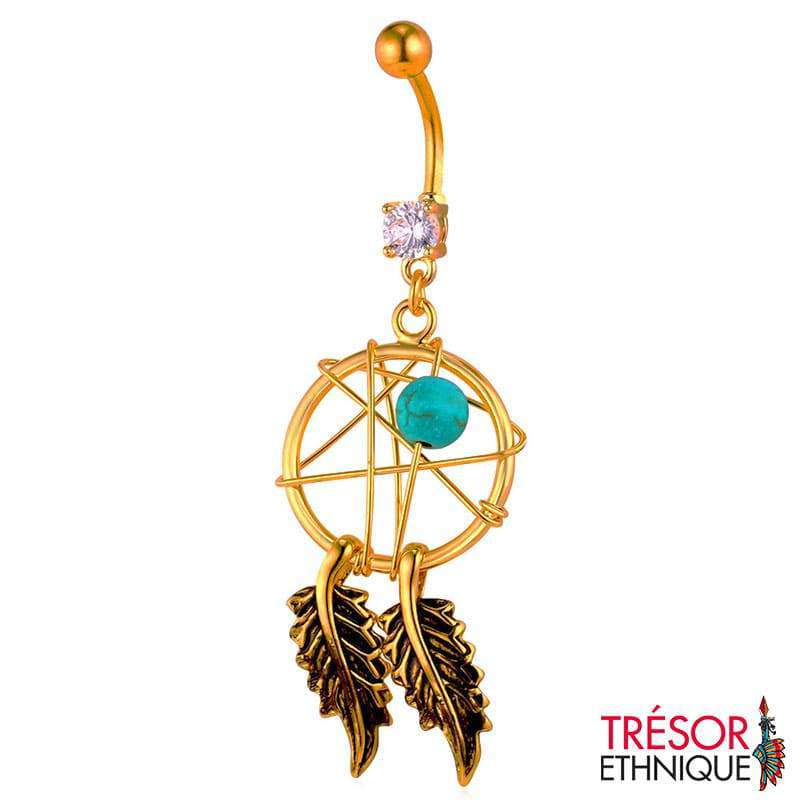 Piercing Nombril Attrape-Rêves Or Trésor Ethnique