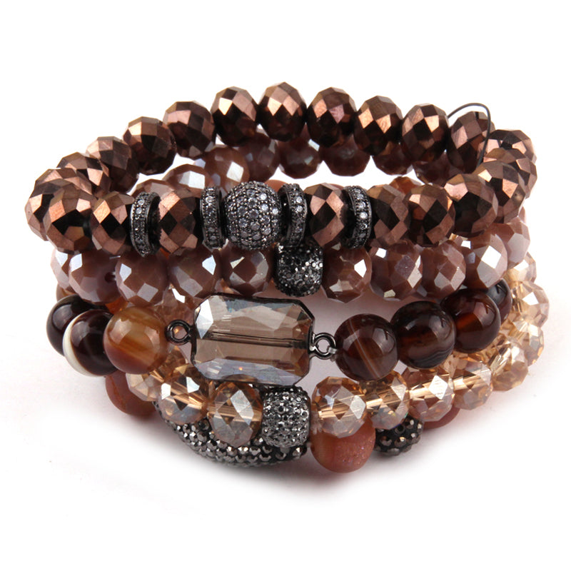 Bracelet Énergétique de la Terre en Cristal de Verre