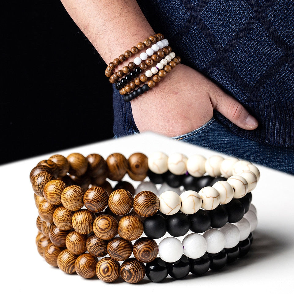 Bracelet Bouddha en Perles de Bois de Santal