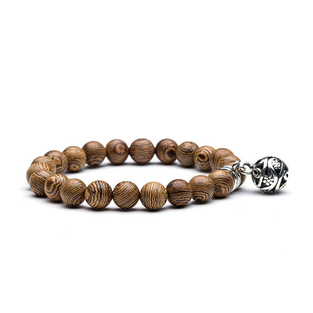 Bracelet Bouddha en Perles de Bois de Santal