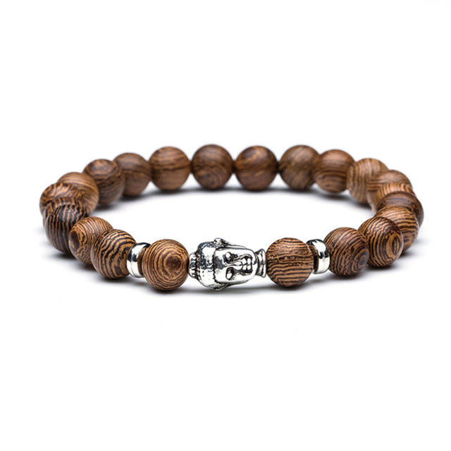 Bracelet Bouddha en Perles de Bois de Santal