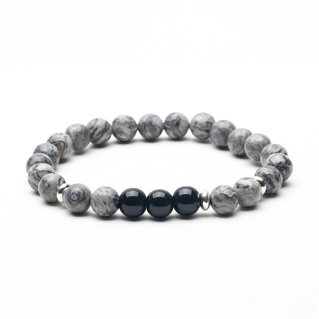 Bracelet Perles d'Hématite Sagesse Éternelle
