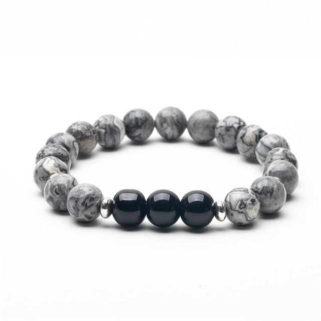 Bracelet Perles d'Hématite Sagesse Éternelle