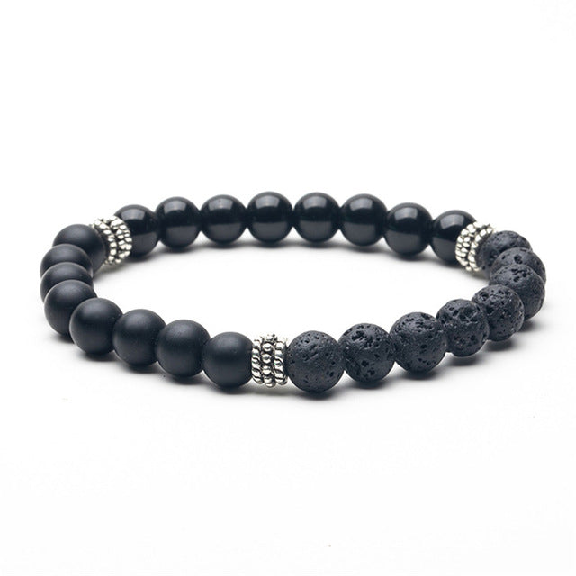 Bracelet Perles d'Hématite Noir Désir