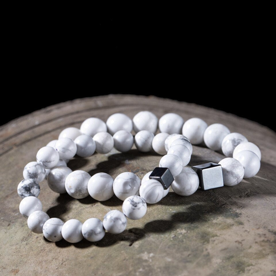 Bracelet Perles d'Hématite Immaculée