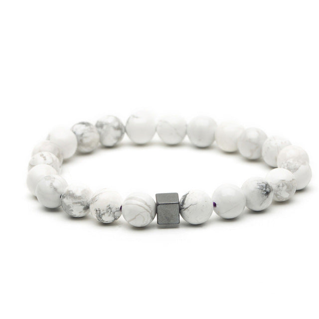 Bracelet Perles d'Hématite Immaculée