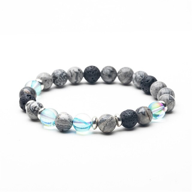 Bracelet Perles d'Hématite Azur Pacifique