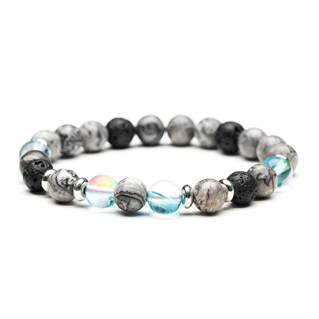 Bracelet Perles d'Hématite Azur Pacifique