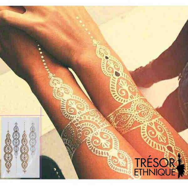 Tatouage Tendance Estivale (Avant-Bras & Cuisses) Trésor Ethnique